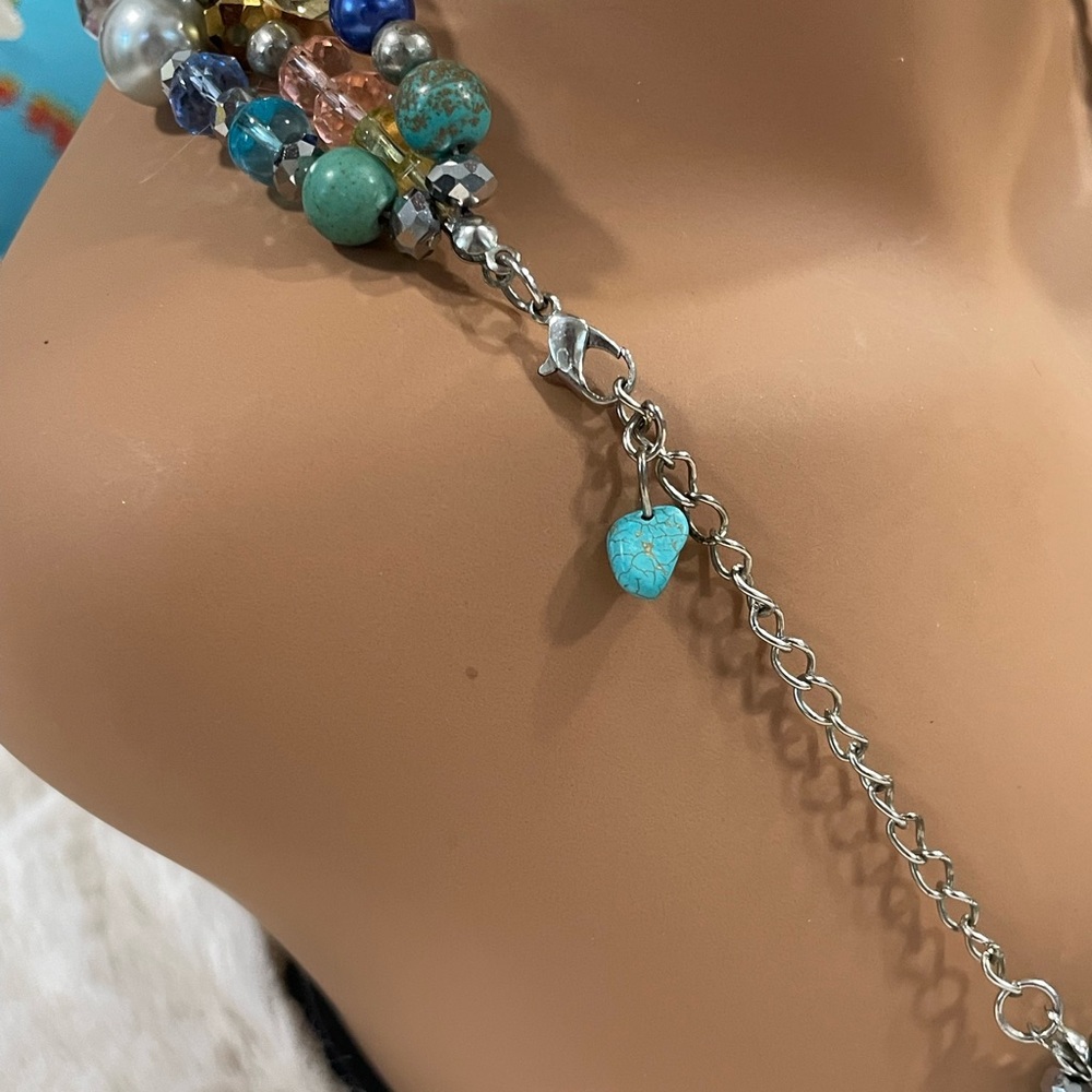 Spectacular Multi Stone Multi Strand Necklace - image 7